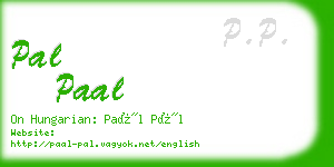 pal paal business card